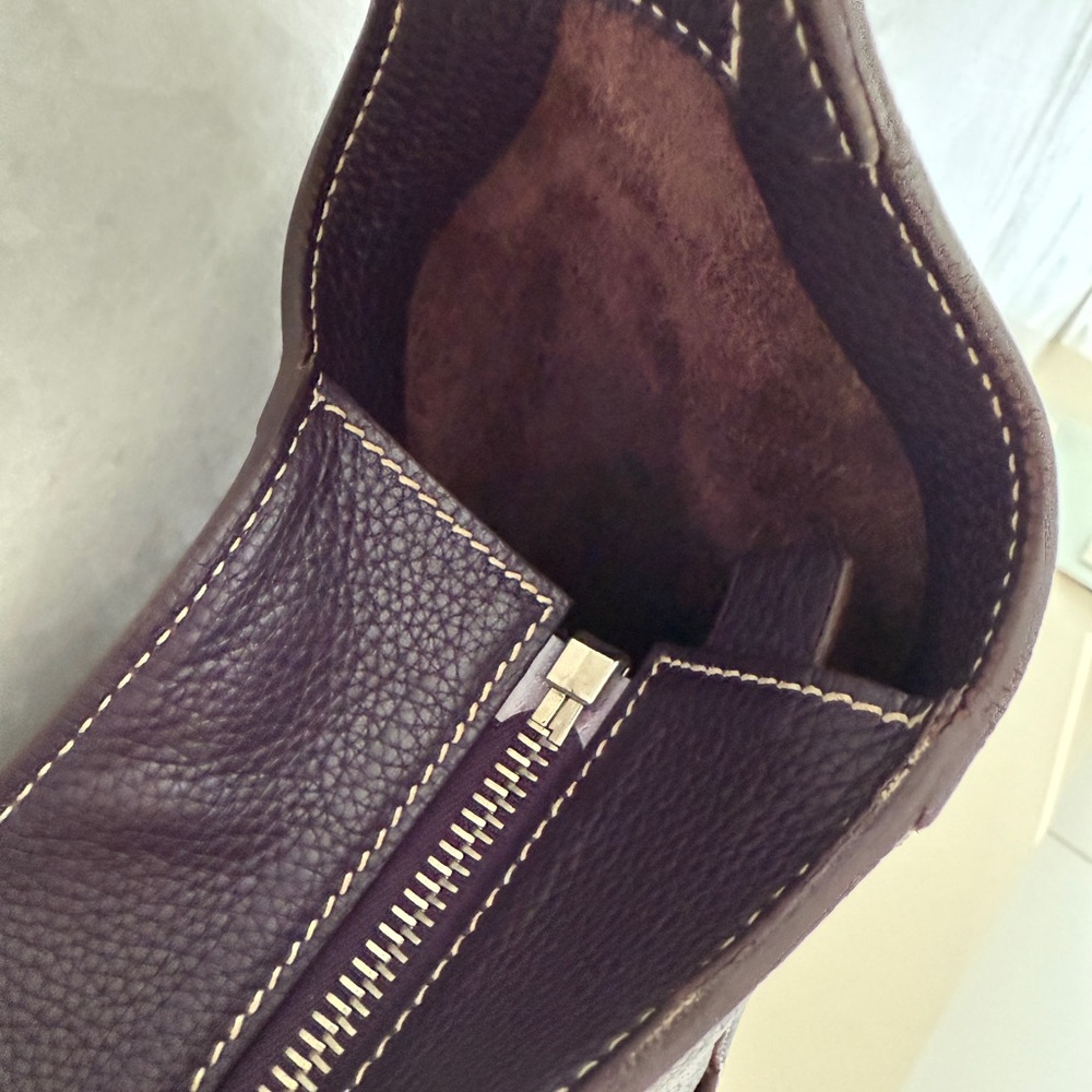 Authentic Hermes Goodnews messenger Chic Purple clemence Leather crossbody bag - Picture 10 of 16
